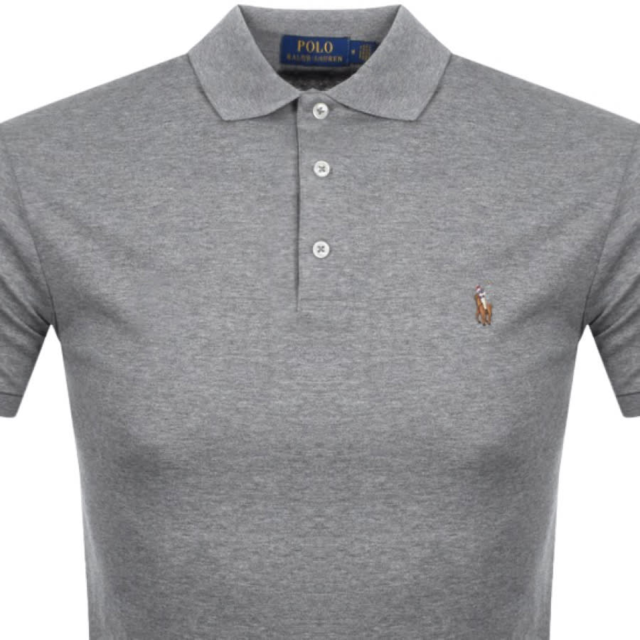 Alternative Image for ProductRalph Lauren Slim Fit Polo T Shirt Grey2